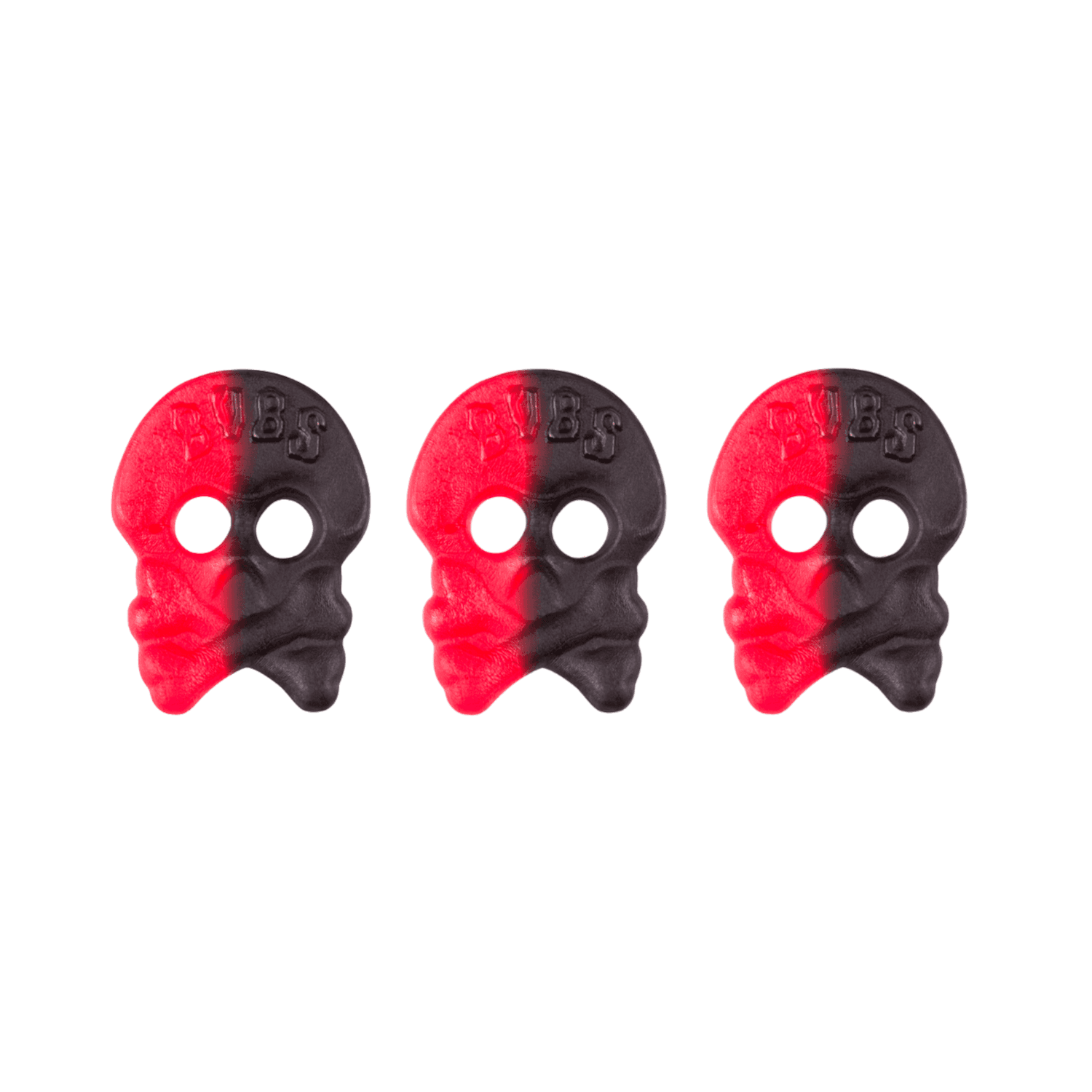 Bubs Raspberry Salty Licorice Skull